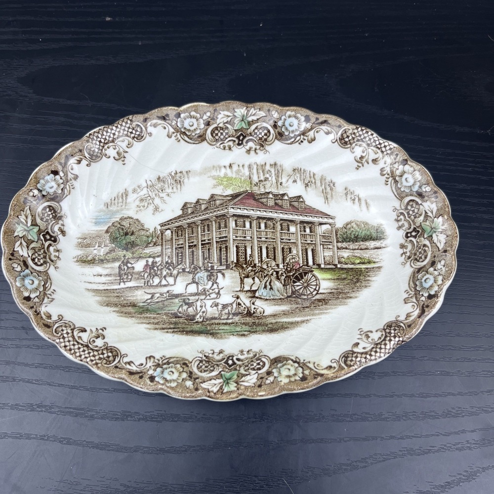 Johnson Brothers Heritage Hall Southern Plantation Gravy Underplate Relish Dish